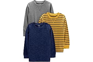 Boys Winter Thermal Long Sleeve Shirts 3-Pack