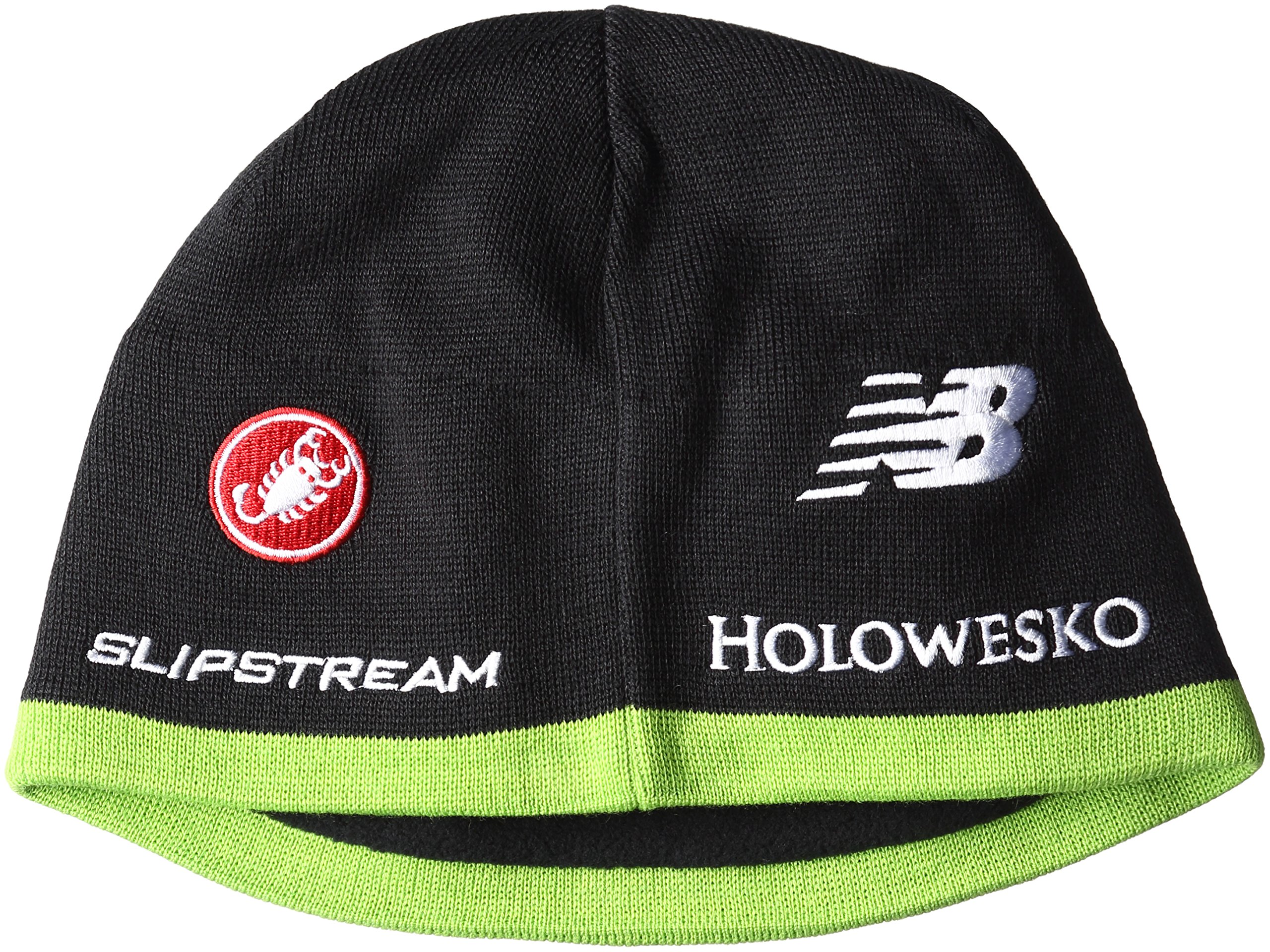 Castelli Cannondale Garmin Tuque Cycling Beanie V5031 (Black/Sprint Green  One Size)