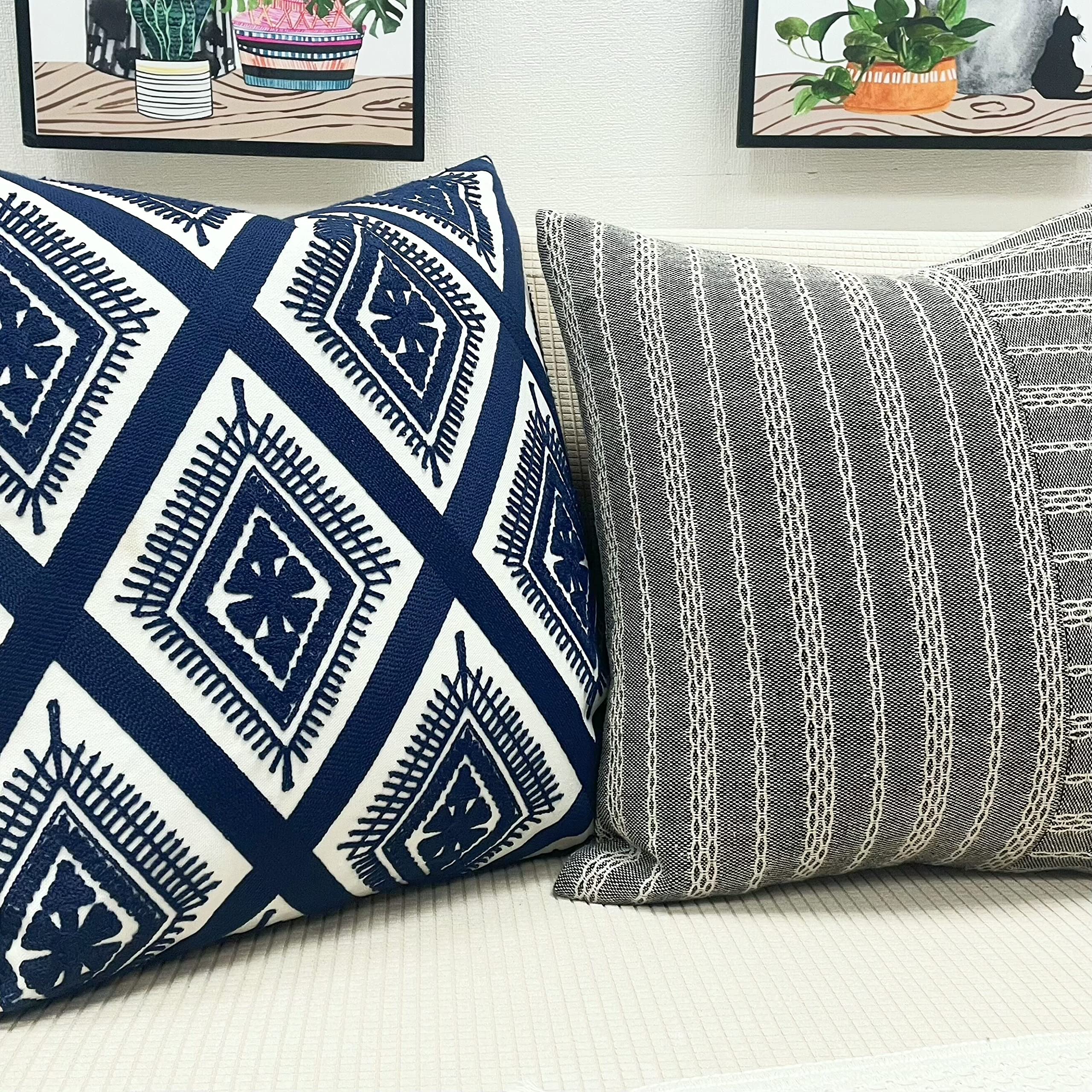 Amazon.com: Slow Cow Embroidery Cushion Cover Decorative Invisible