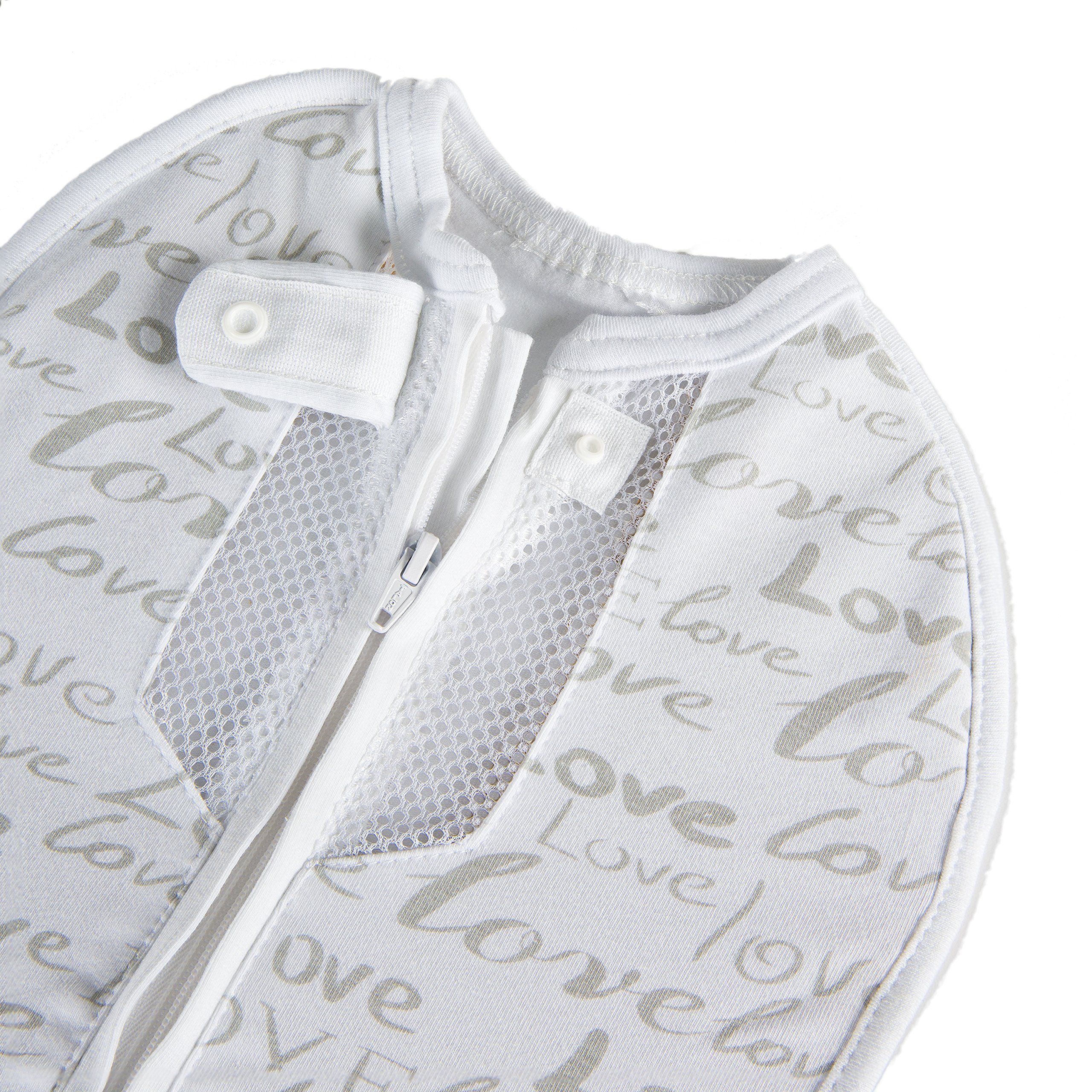 Woombie Air BB Love Blanket, Gray/White, 14-19 Pound