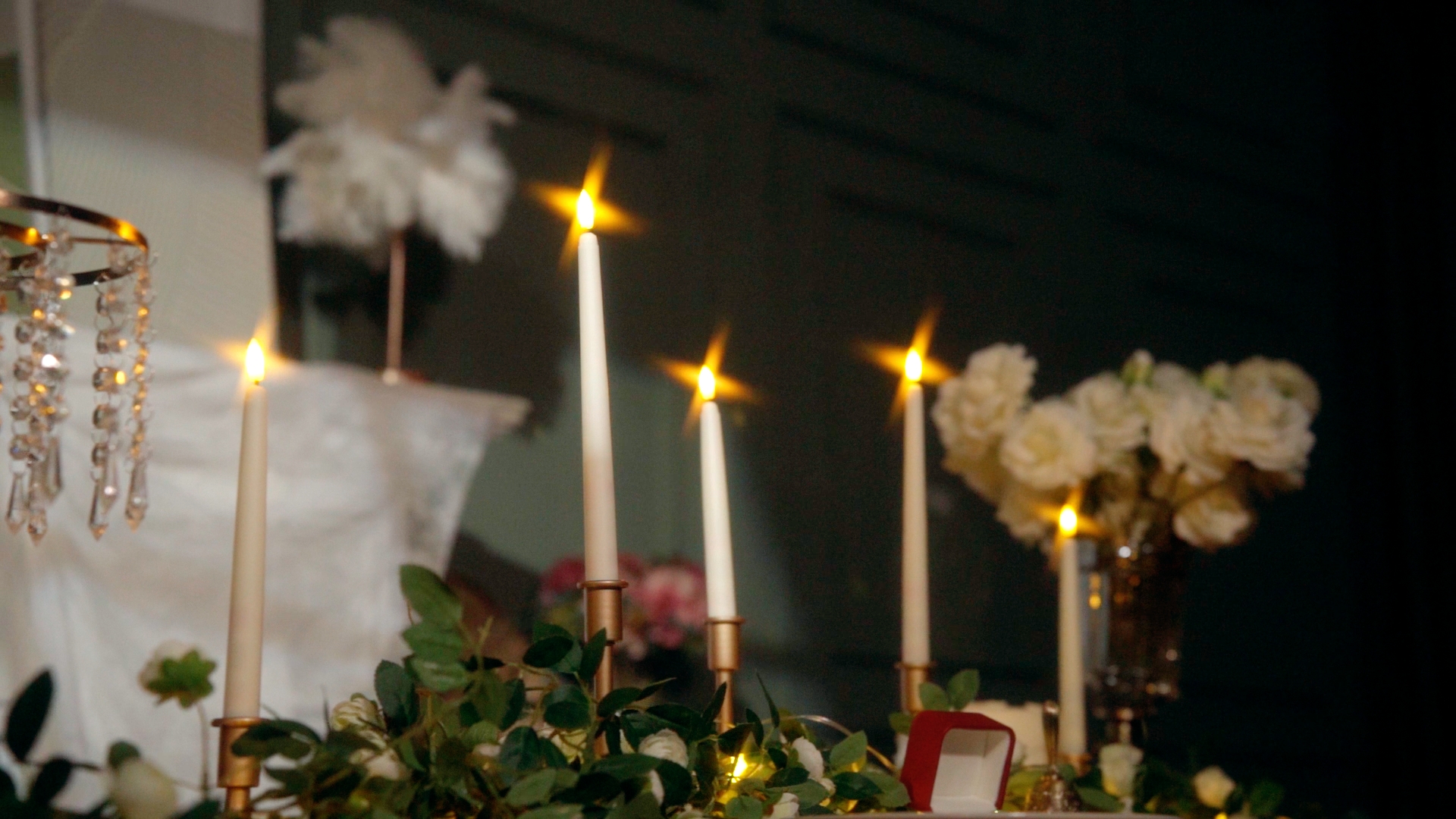 Image of Rossesay 48 Pcs Flameless LED Taper Candles Battery Operated Candles 4 Sizes of 8.5'', 9.65'', 10.83'', 12.8'' Flameless Candlesticks Flickering for Halloween Christmas Church Wedding(Sage Green)