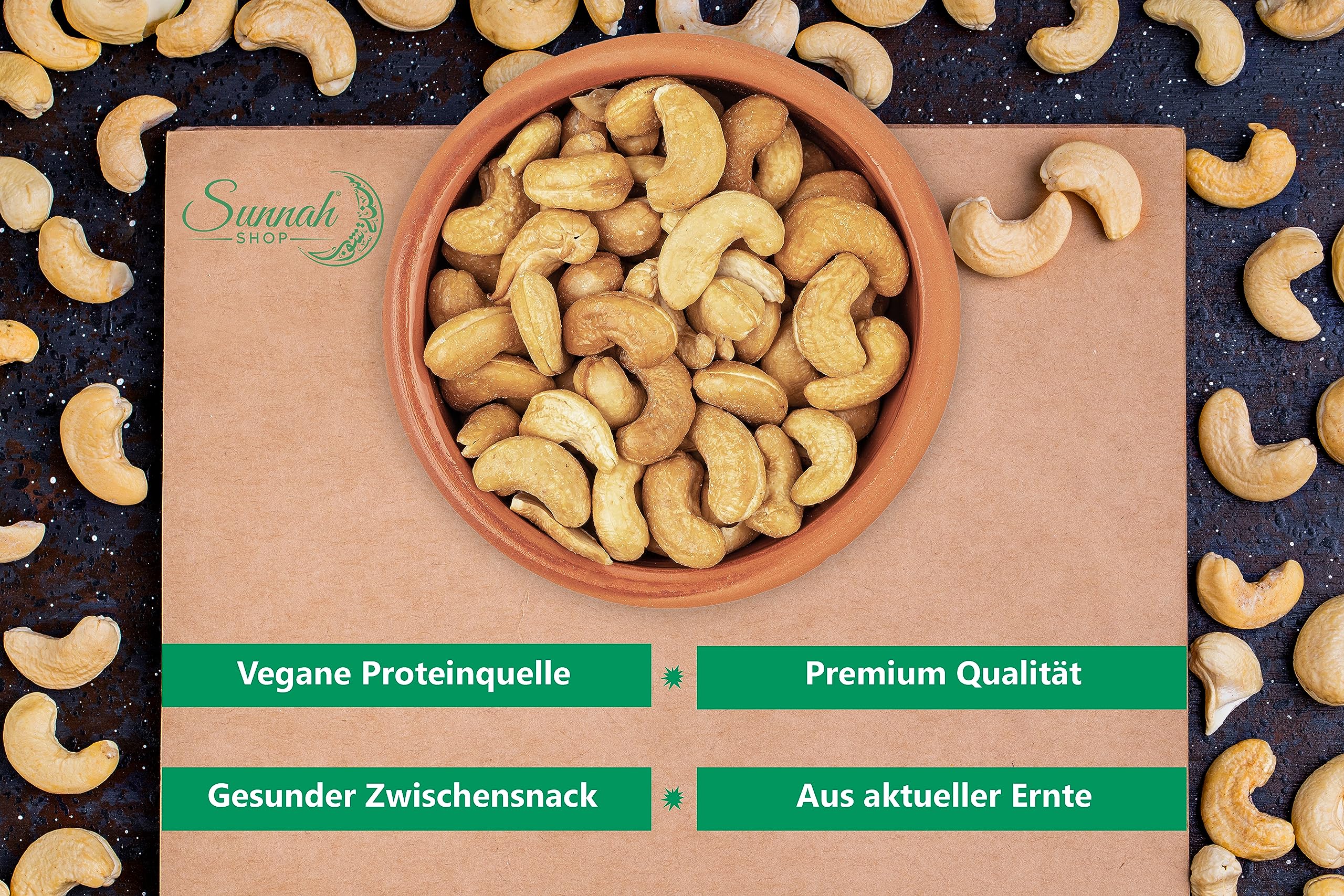 Sunnah Shop® Chrupiące pestki nerkowca palone i solone 5 kg | Twoje przekąski z orzechami w międzyczasie | chrupiące nerkowce, solone i nieporównywalnie smaczne!