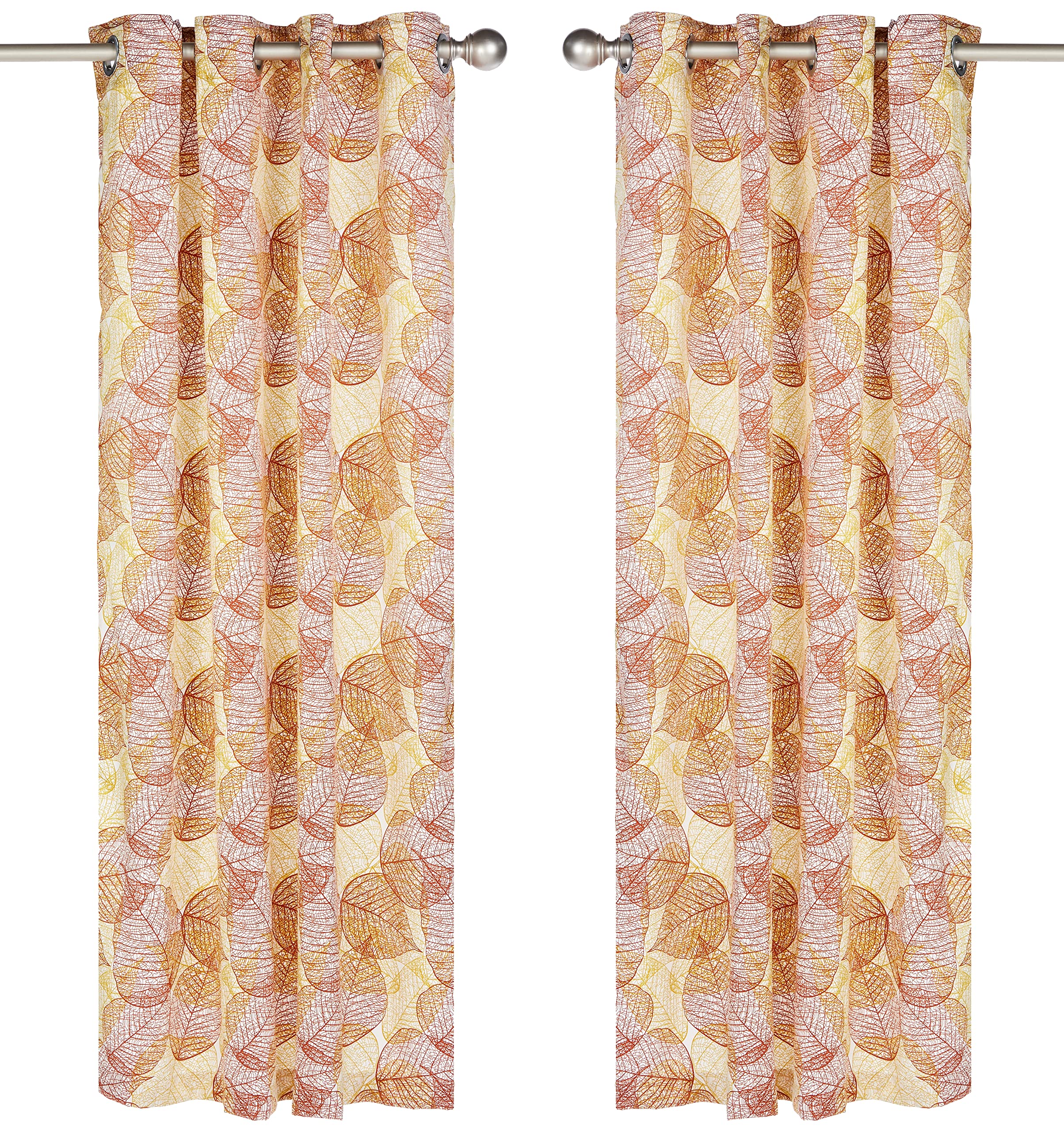 Divine Casa Printed Window Curtain, Multi-Colour, 119 X 115 cm, Exw132