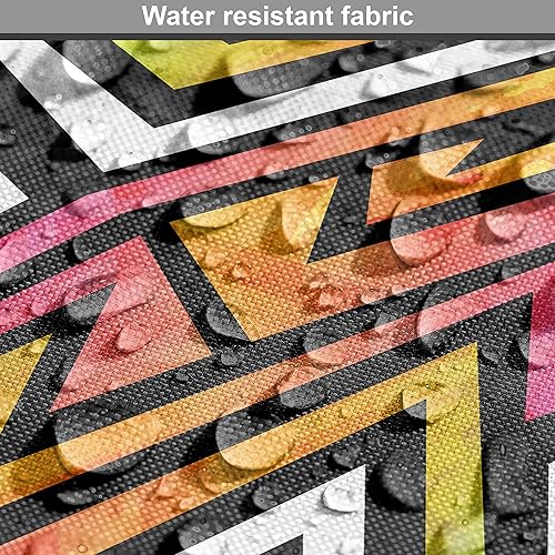 Miniatura 386 de Ambesonne The Yard - Tela de hibisco de flores tropicales en tonos de la vida real, tela decorativa para tapicería, cestas de almacenamiento