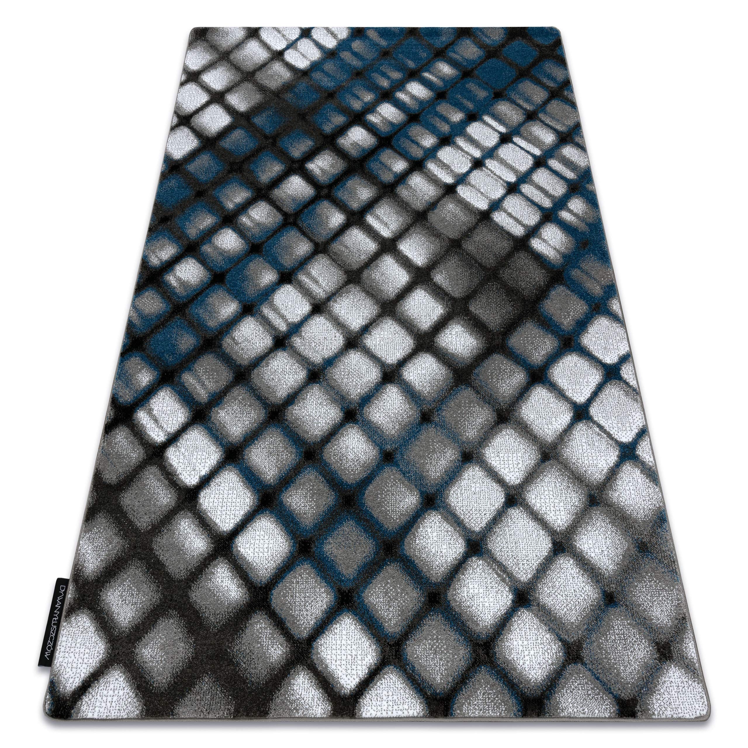 Dywan INTERO Reflex 3D kratka niebieska 160 x 220 cm niebieski