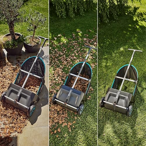 Gardena Leaf and Lawn Collector for Lawns and Patios Garden Helpers: Suitable for both lawns and patios, Easy change of brushes, Effective grass collection, Ergonomically designed (3566-20) - 6