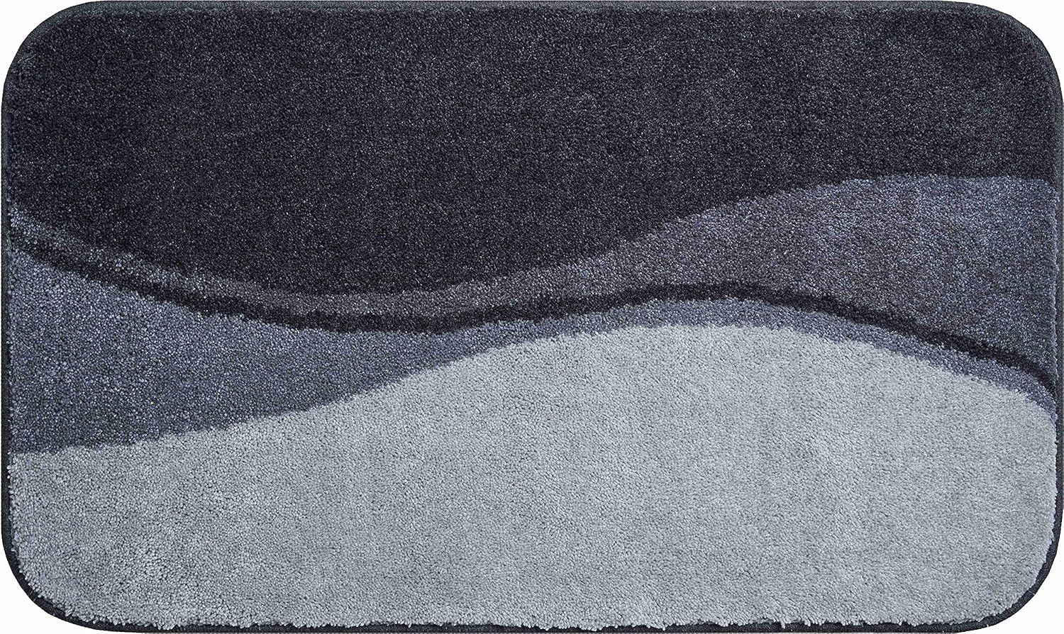 Grund Linea Due Bath Rug, Ultra Soft and Absorbent, Anti Slip, Flash, 60x100 cm, Anthracite