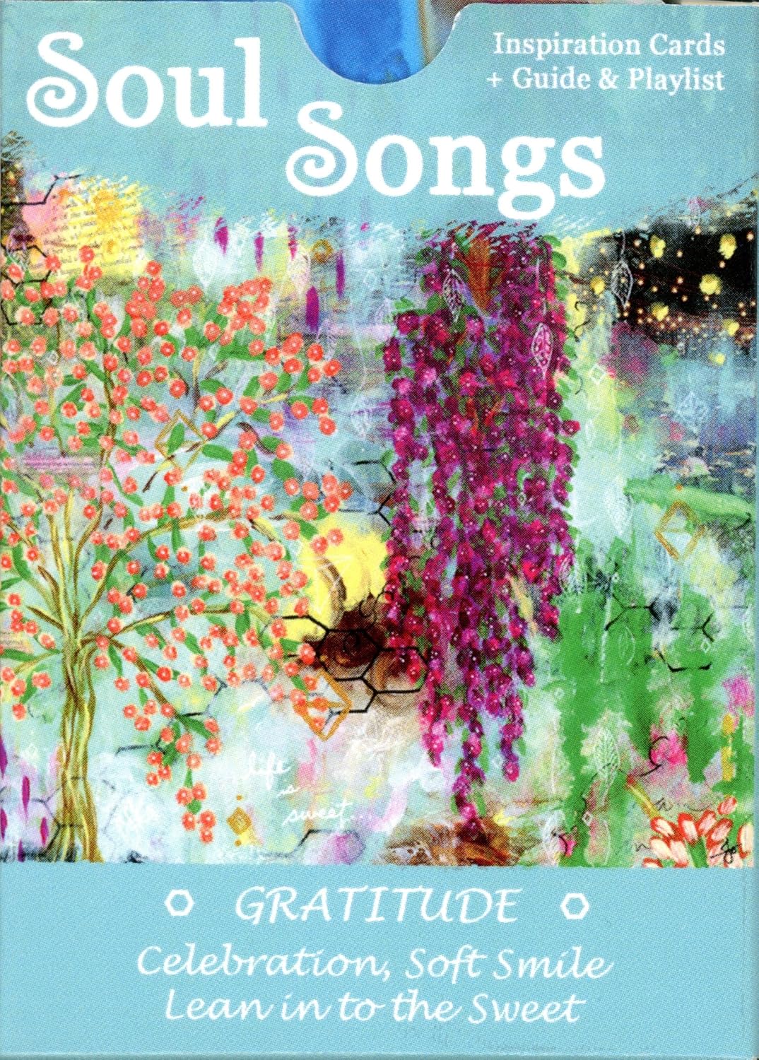 Soul Songs Inspiration Oracle Card Deck by Julia Ostara, 36 Cards with Box and Guide with suggestions for How to use Deck and Link to Music Playlist. Art by Julia Ostara from