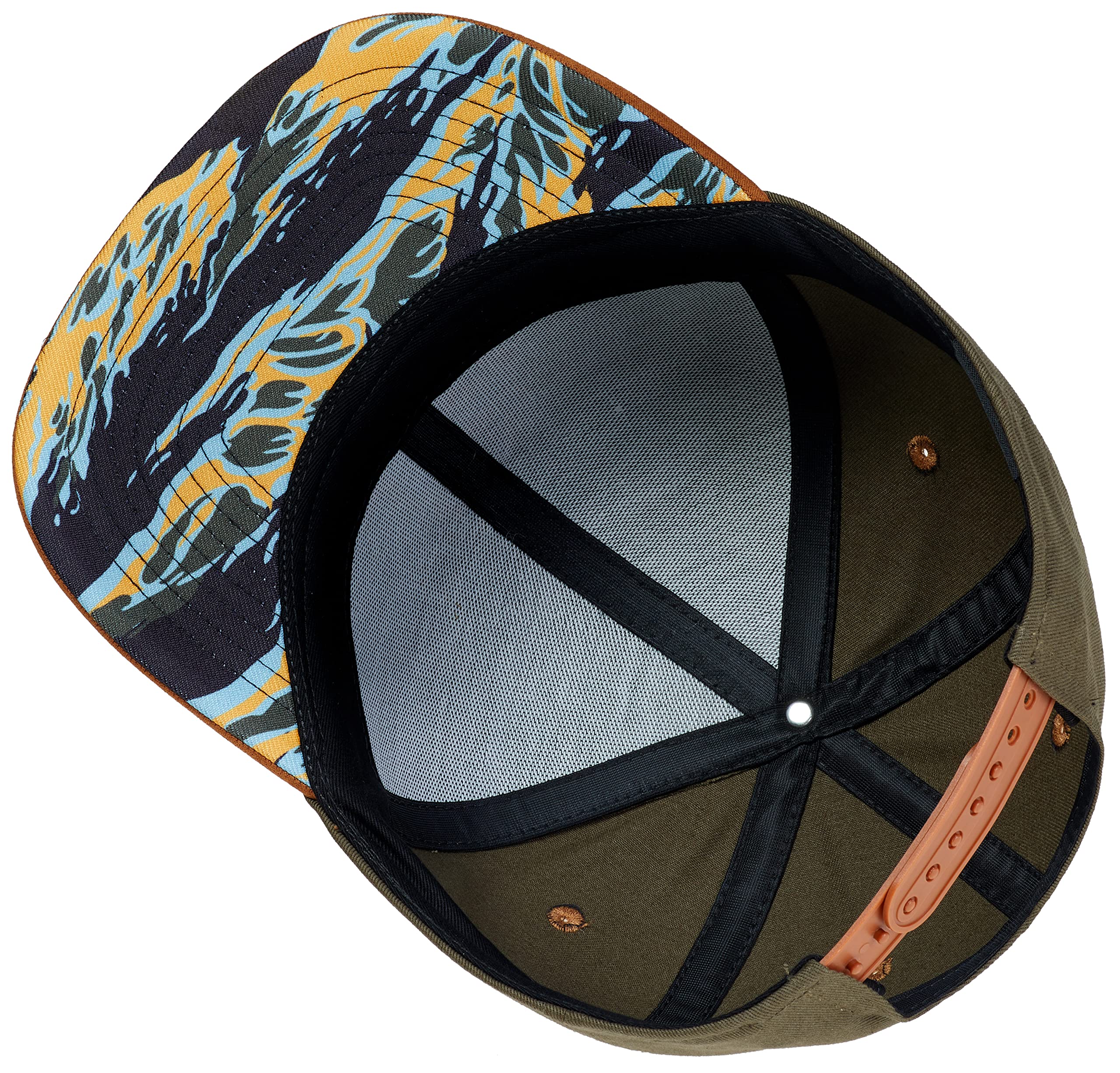 Cadency® - Gorra snapback con diseño de tigre asiático, unisex, color verde oliva, tamaño ajustable, verde oliva, 56/62 cm