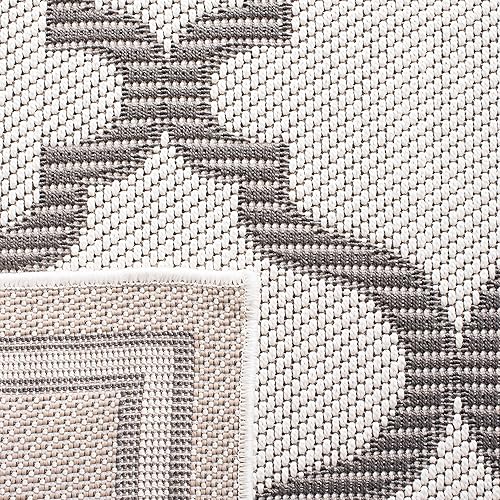 Miniatura 6 de SAFAVIEH Alfombra lavable Colección Bermudas, 9' x 12', marfil y gris, para interiores y exteriores, resistente a la intemperie, ideal para patio,