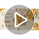 Image of Golden Daisy Embroidered Cotton Napkins Set of 6, 16x16 Inch, Floral Yellow Flower Dinner & Cocktail Napkins, Reusable Machine Washable Cloth Napkins for Dining Table, Tea Party & Home Decor