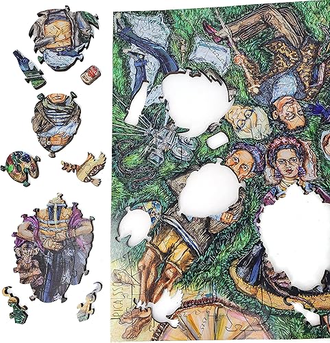 Miniatura 5 de Rompecabezas de madera para adultos, piezas de forma única, fabricado en los Estados Unidos por FoxSmartBox - 270 piezas - Six Geniuses