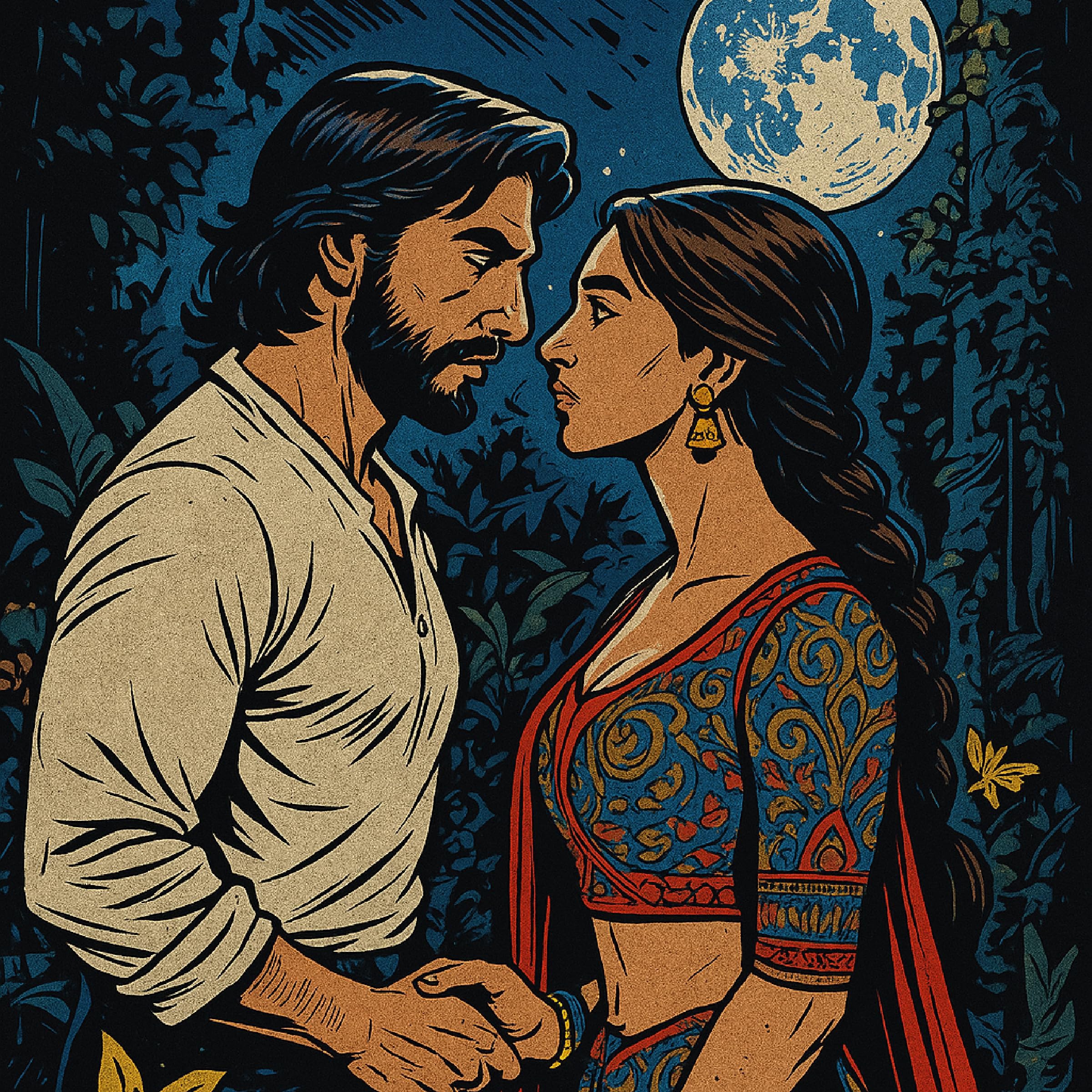 Comic Book Style Couple's Frame - Personalized Superhero Art