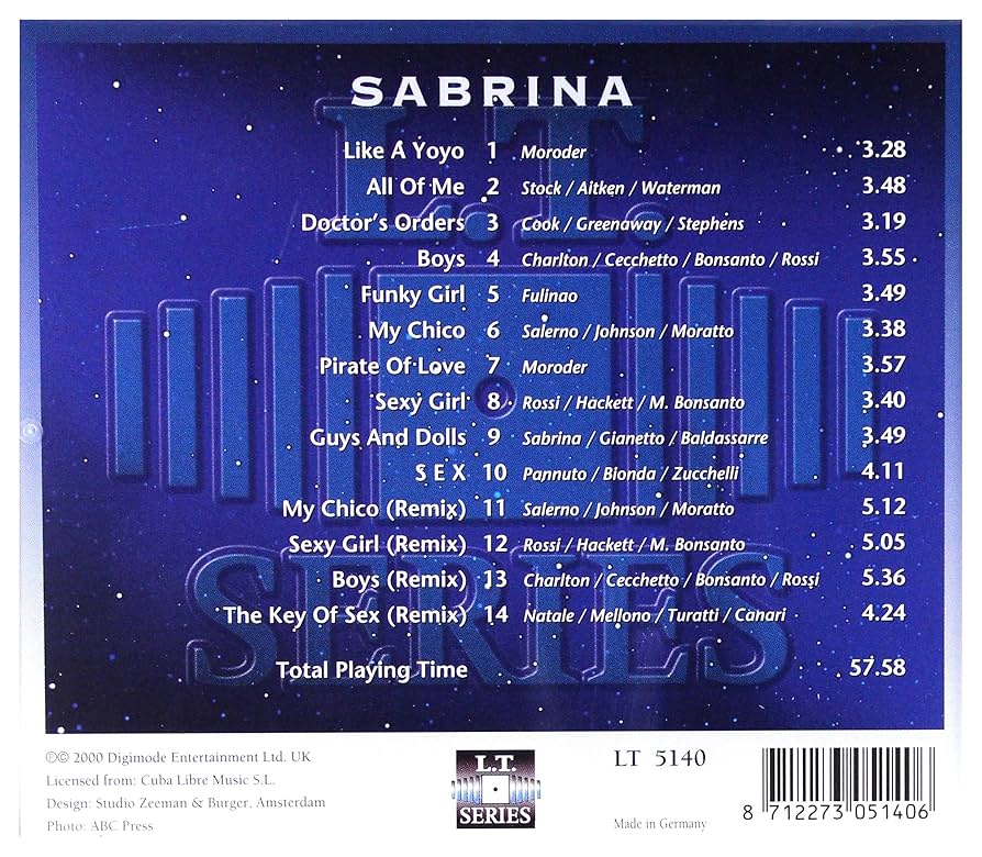 Boys by Sabrina: Amazon.co.uk: CDs & Vinyl