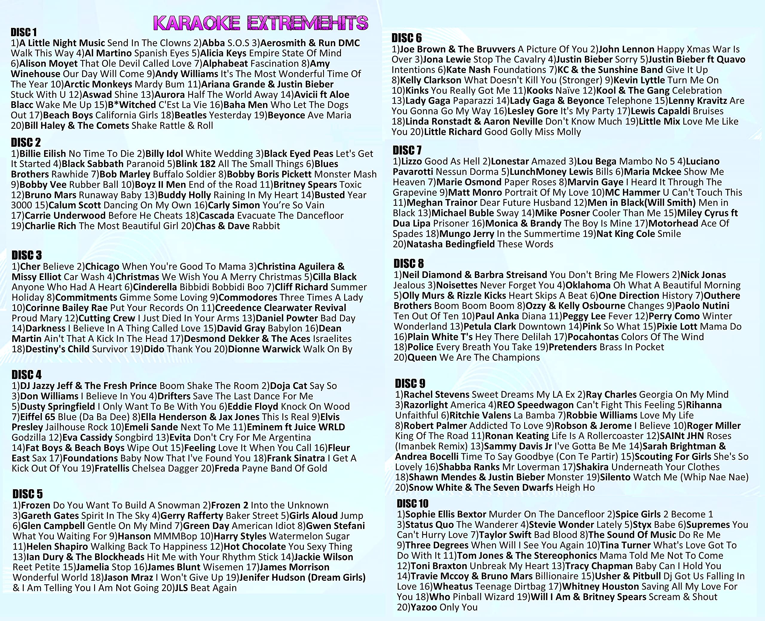 Karaoke CDG Pack Mr Entertainer Family Party 1000 Greatest Songs Of All Time, Old & New