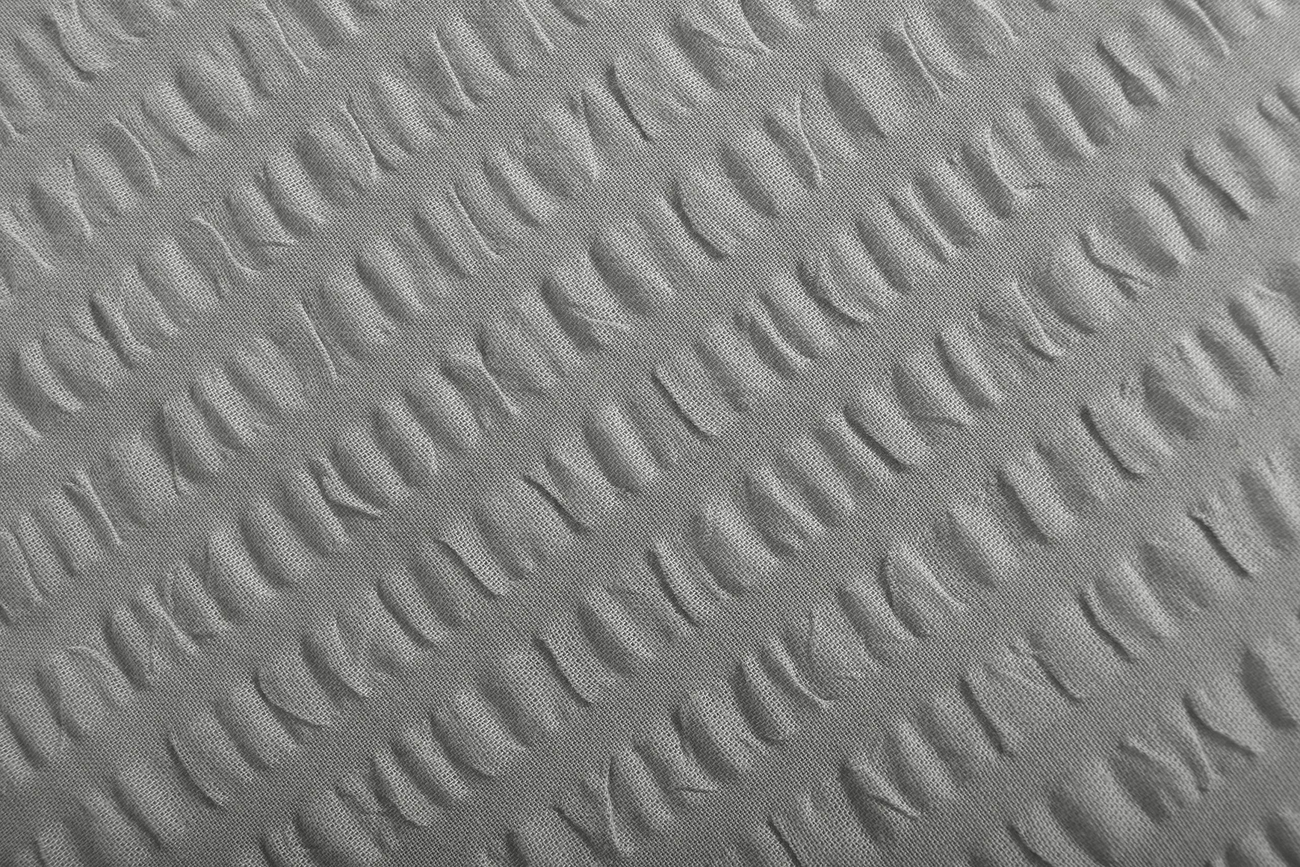 jilda-tex Seersucker Bio-Bettwäsche Uni 100% Baumwolle Valencia Sommerbettwäsche (Grau, 240x220 + 2x80x80 cm)