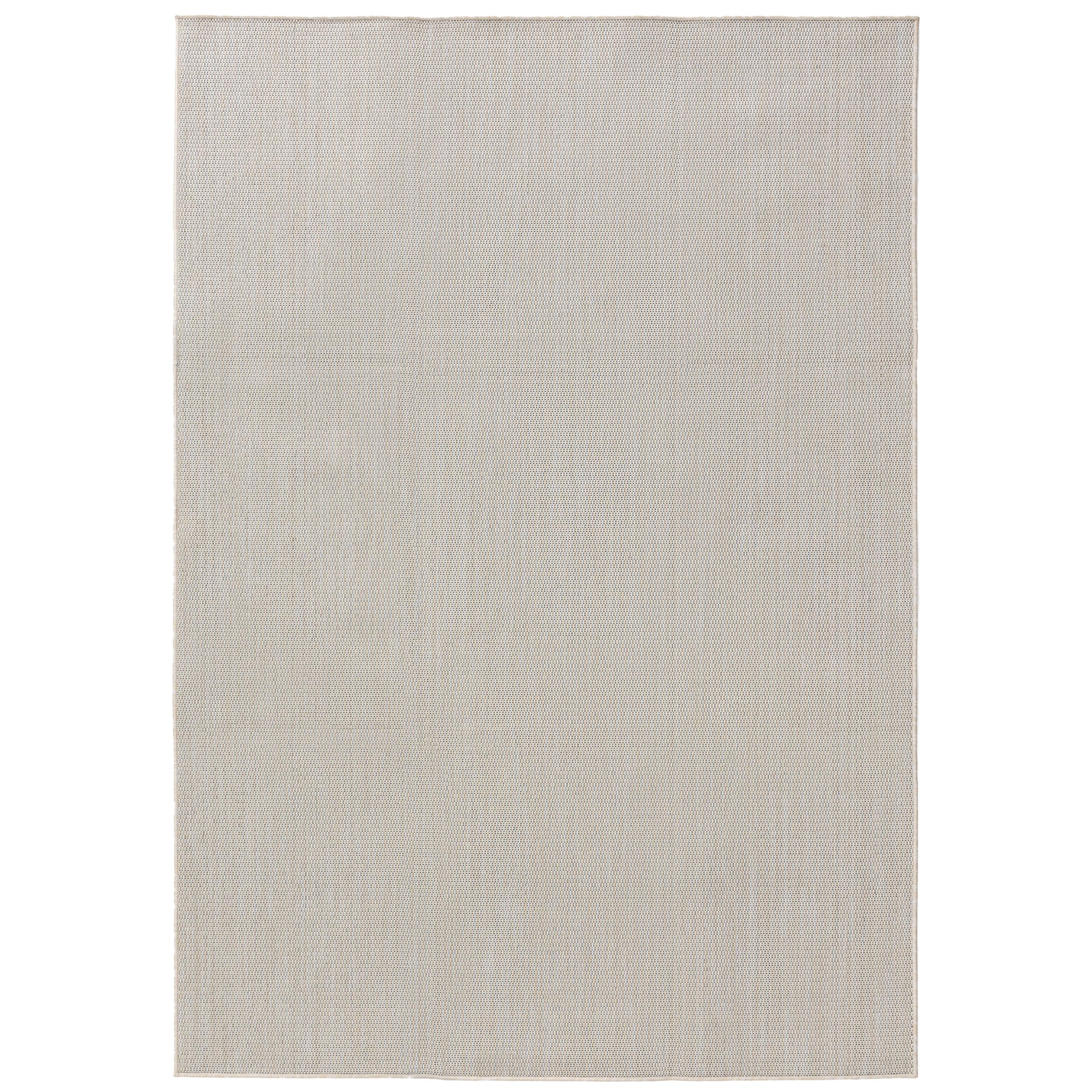 Interiyou Tapis extérieur Lome - 160x230 Blanc - Motifs géométriques - Résistant aux UV pour Balcon, terrasse, Jardin ou Cuisine - Structure Plat - pour d'entrée intérieur, Chambre, Salon, Bureau
