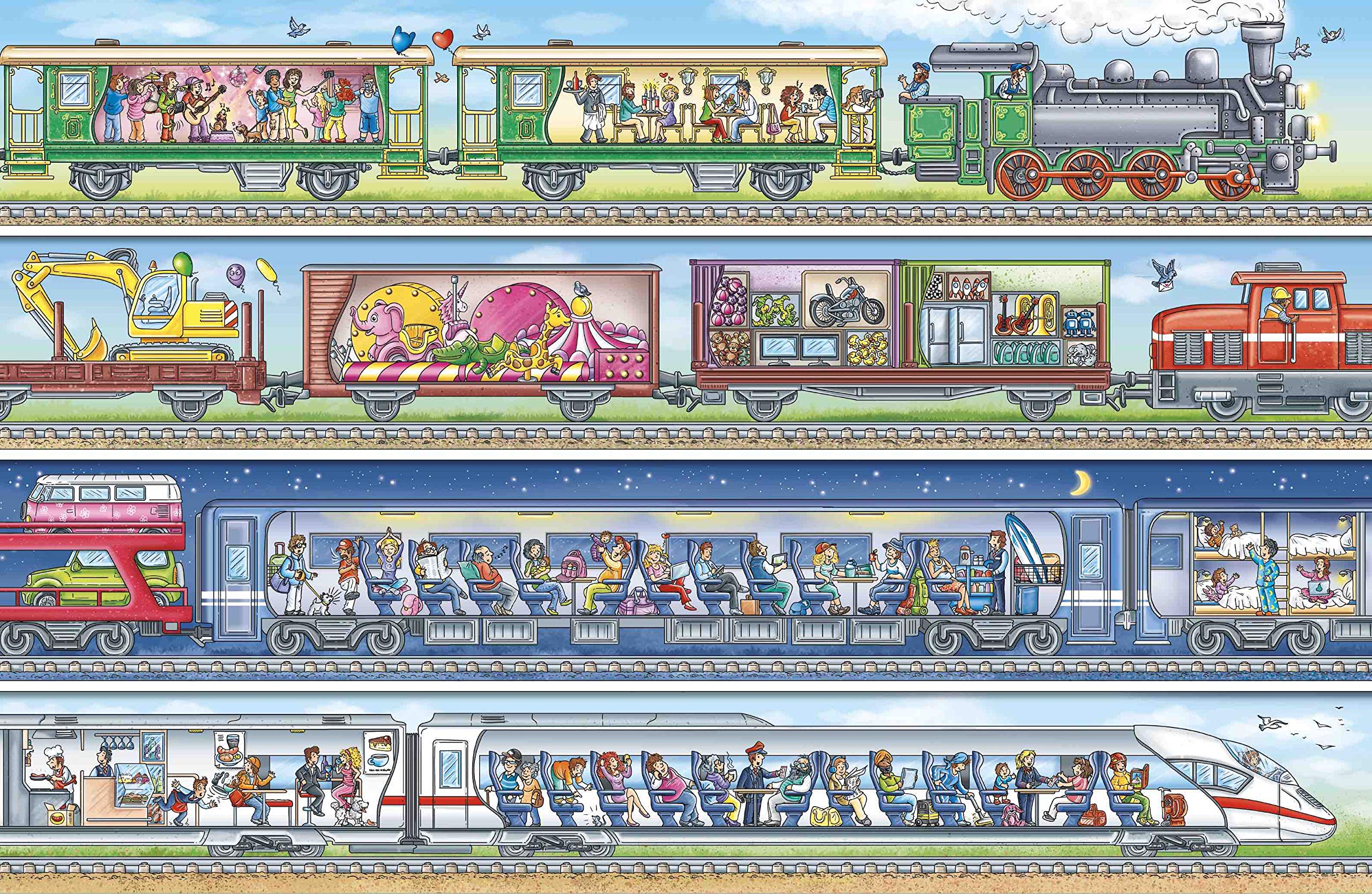 Züge Wimmelbuch: Mein großes Eisenbahn Wimmelbuch ab 3 Jahren