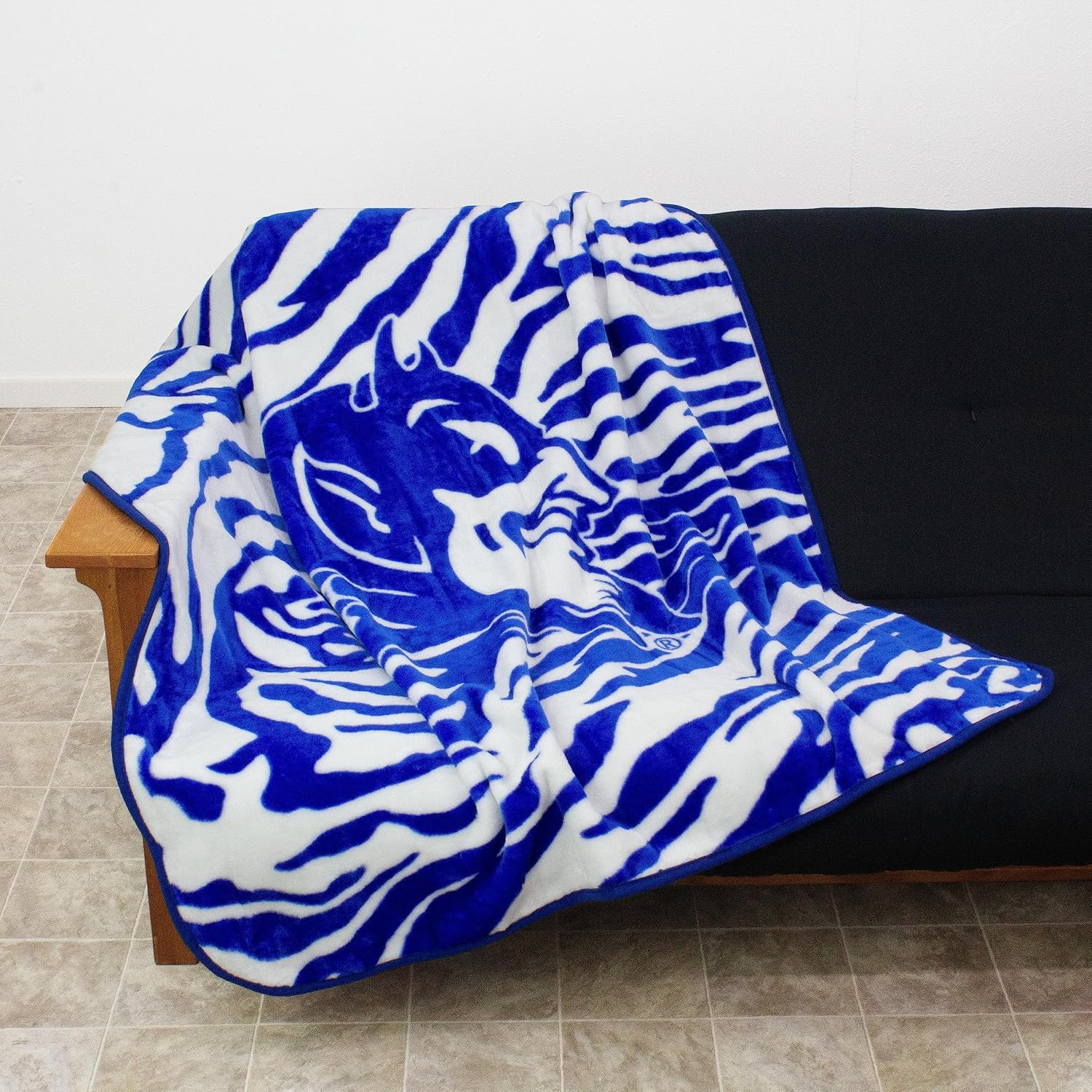 College Covers Everything Comfy Duke Blue Devils Soft Raschel Throw Blanket, 60 in by 50 in