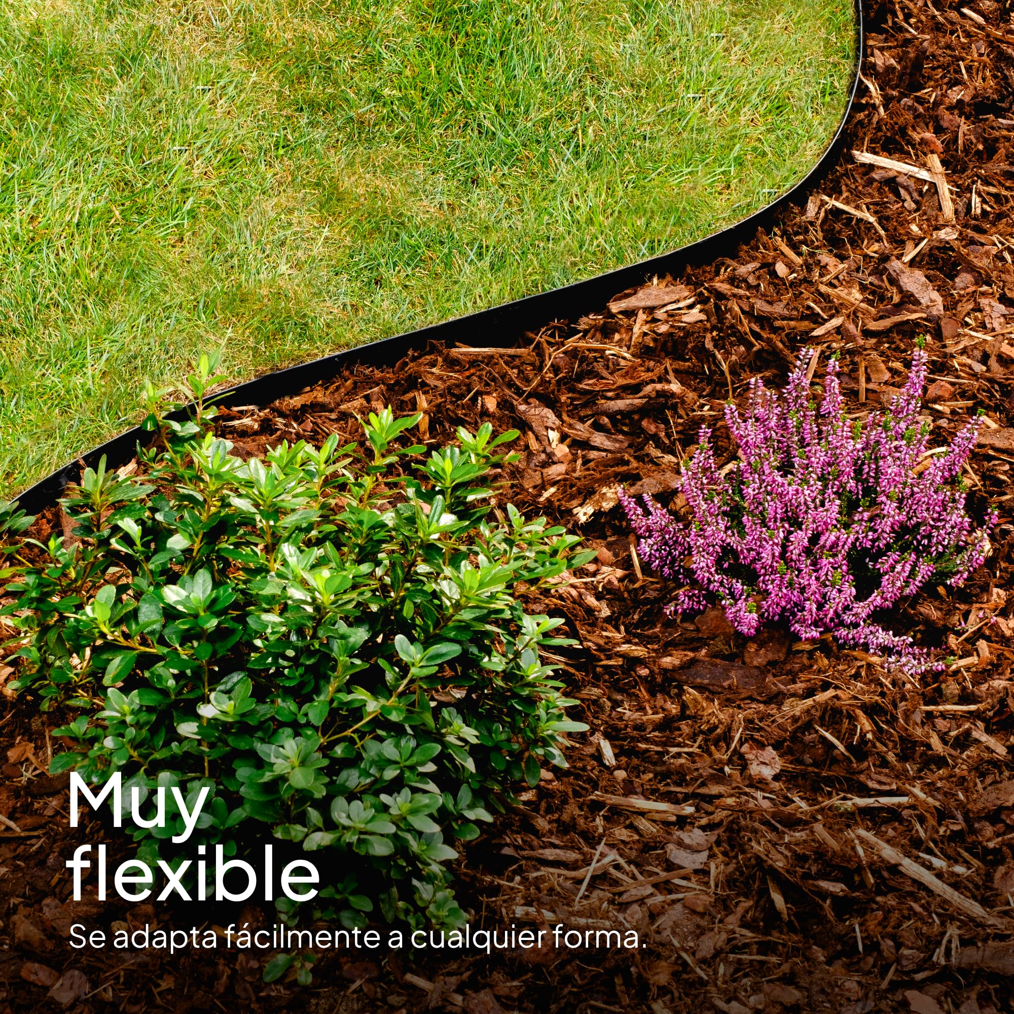 Flexible Borde de Jardín - Bordillo Escondido Plastico - Longitud 20 m (120 mm) - Instalación Simple, Flexibilidad Máxima, Suficientemente Fuerte, Made in EU - Borduras Jardín, Bordillos para Jardín