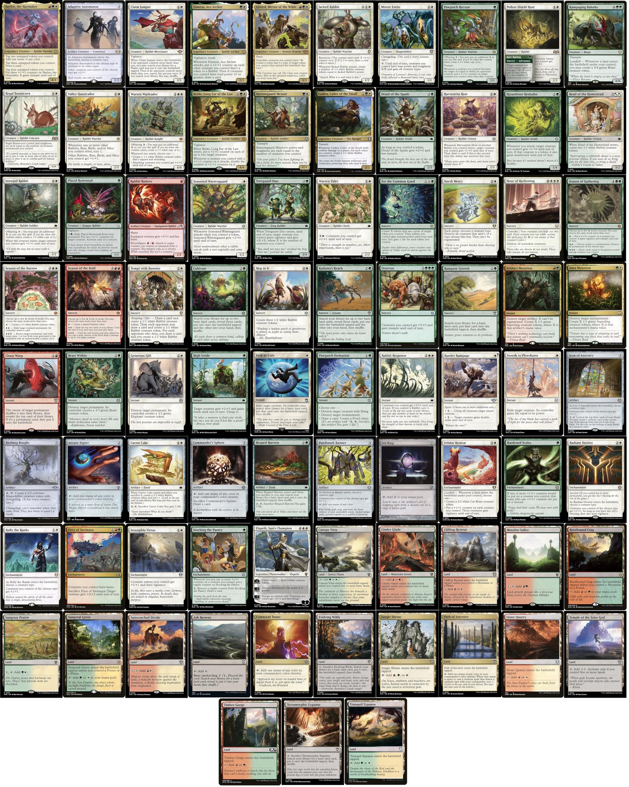 mtg rabbit deck commander Amazon.com: Elite Selesnya Rabbit Deck - White Green - Custom Built - Magic  The Gathering - MTG
