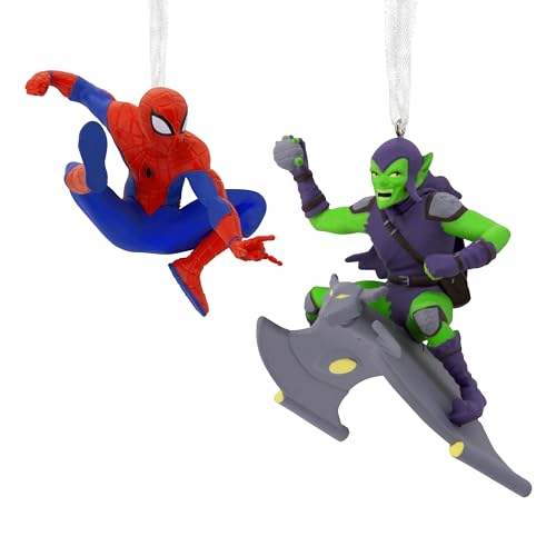 Marvel Spider-Man and Green Goblin Christmas Ornaments, Set of 2