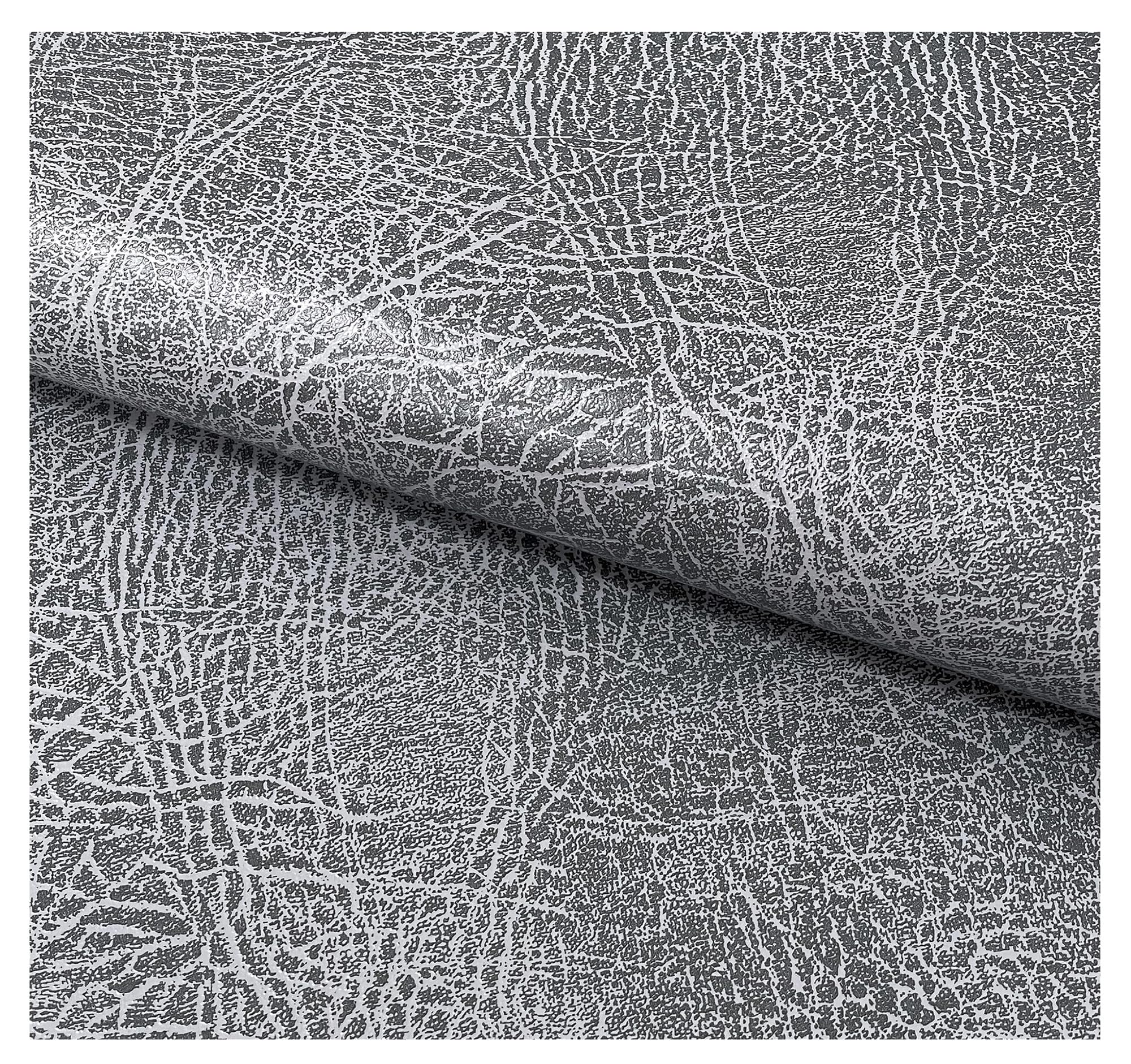 Thefabrictrade Steel Grey Chester Grained Faux Leather Fabric Fire Retardant Leatherette Upholstery Waterproof Heavy Duty Leathercloth Material (5 Metre (500Cm X 140Cm), )