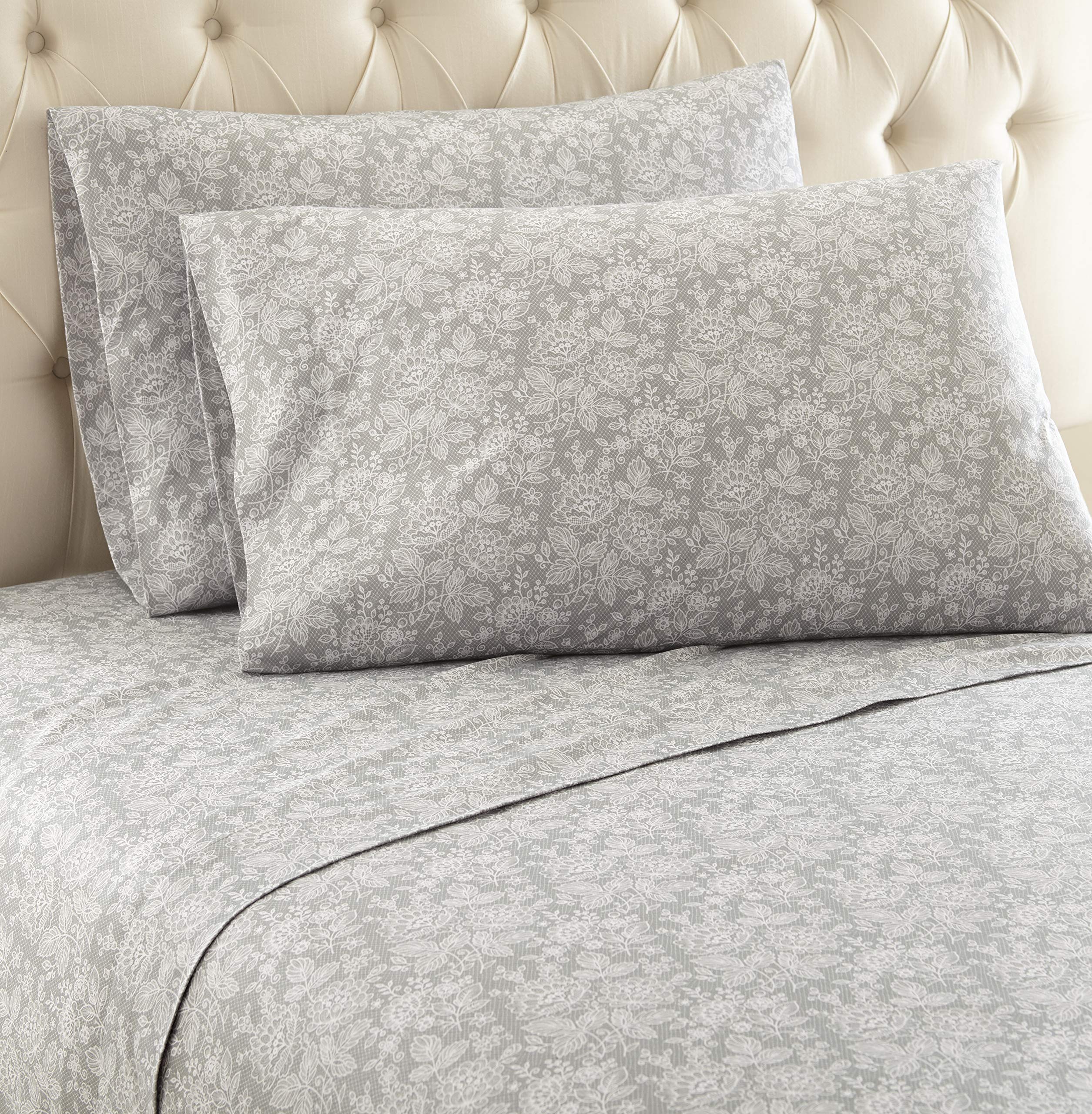 Micro Flannel 4-Piece Fun In The Snow Geometric Queen Sheet Set MFNSSQNFIS - The