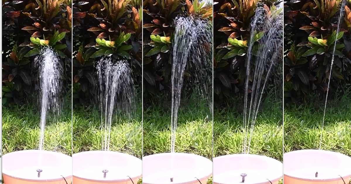 Biling Solar Teichpumpe 2,5W - Mit 6 Düsen & 1,2m Schlauch - Für Garten & Vogeltränken