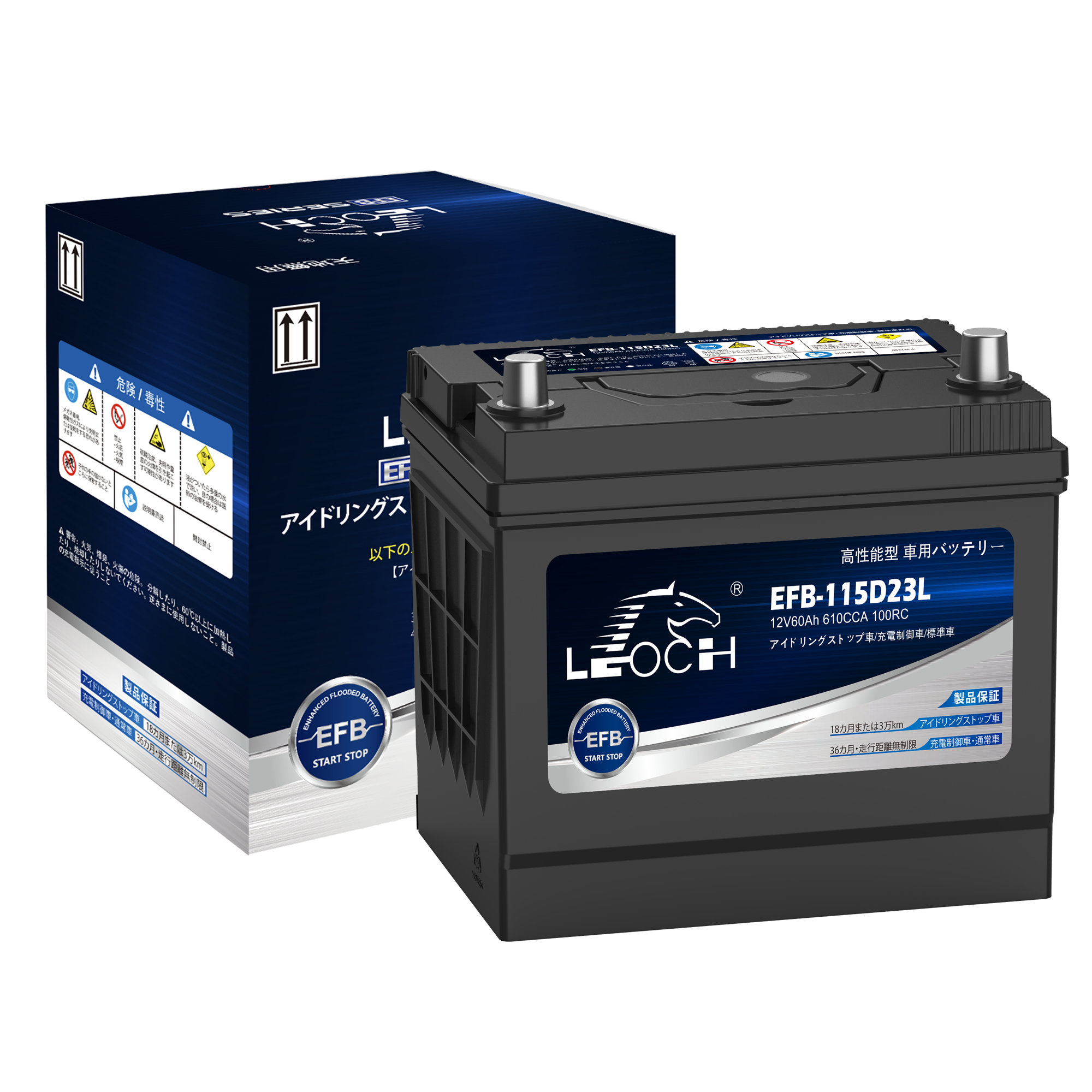 Amazon | LEOCH 車用バッテリー EFB-115D23L(115D23L / Q-85