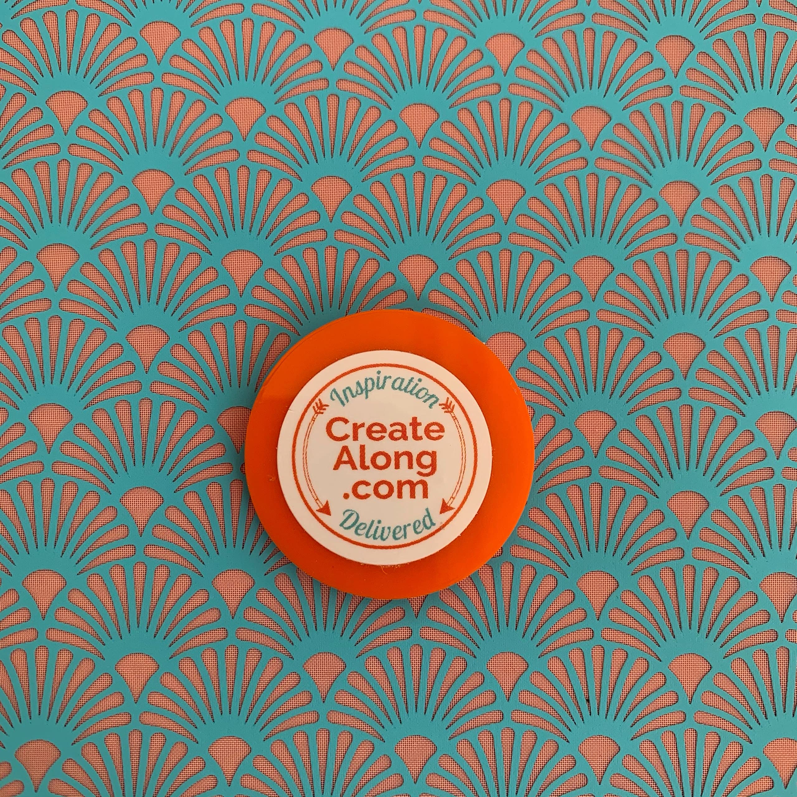 CreateAlong Silk Screen Light The Way Art Deco Fans Stencil for Polymer Clay Jewelry Mixed Media