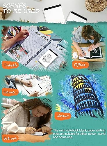 Miniatura 4 de Paquete de 10 blocs de notas pequeños para la lista, blocs de notas blancos de 3 x 5 pulgadas, bloc de notas de trabajo para escritura, blocs de