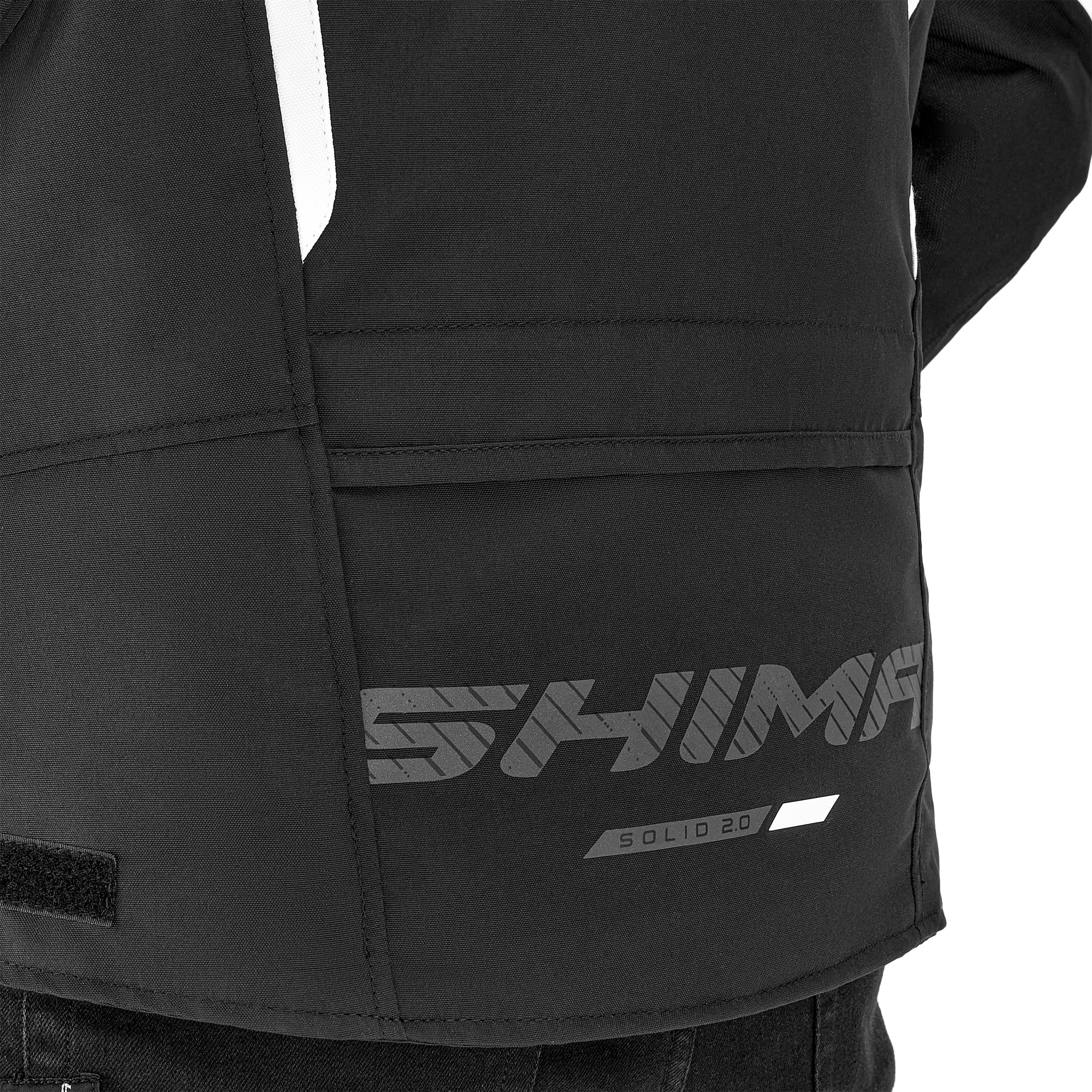 SHIMA SOLID Veste Moto Homme Homologué AIRFORCE Dorsale Blouson Armure Protecion Vestes Imperméable Textile Vetement Hiver Ete Touring Motos Aventure équipements (Hommes, Blanc, Regular, 4XL) | Ventilation optimisée