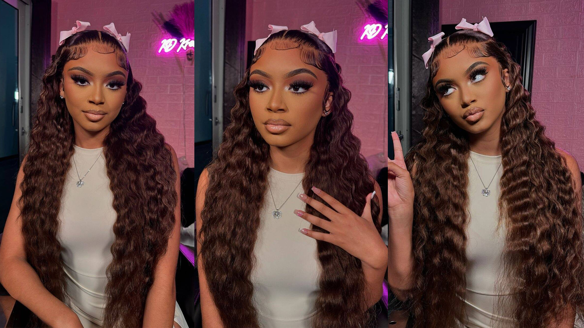 Amazon.com : Chocolate Brown 250% Density HD Lace Front Wigs Human