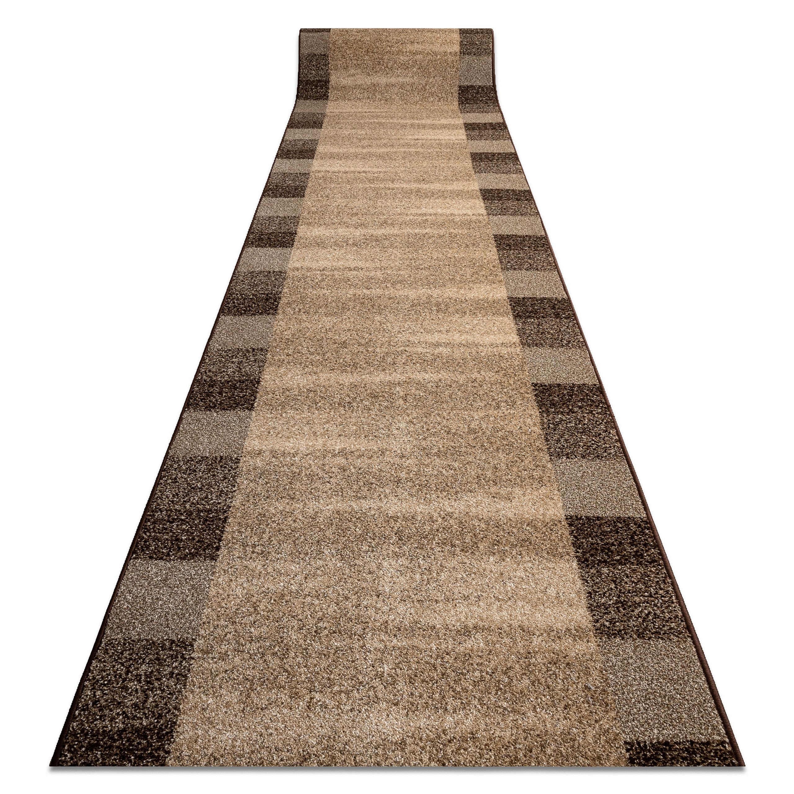 Tapis de cuisine moderne KARMEL Etna tapis d'entrée sable noyer