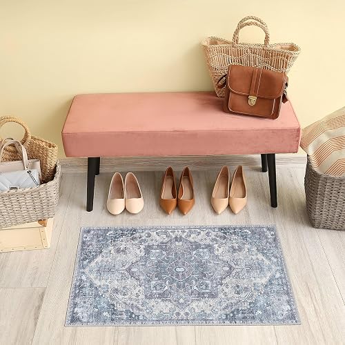 GLN Rugs Bohemian - Delos - Machine Washable Area Rug, Boho Washable, Non Slip, 