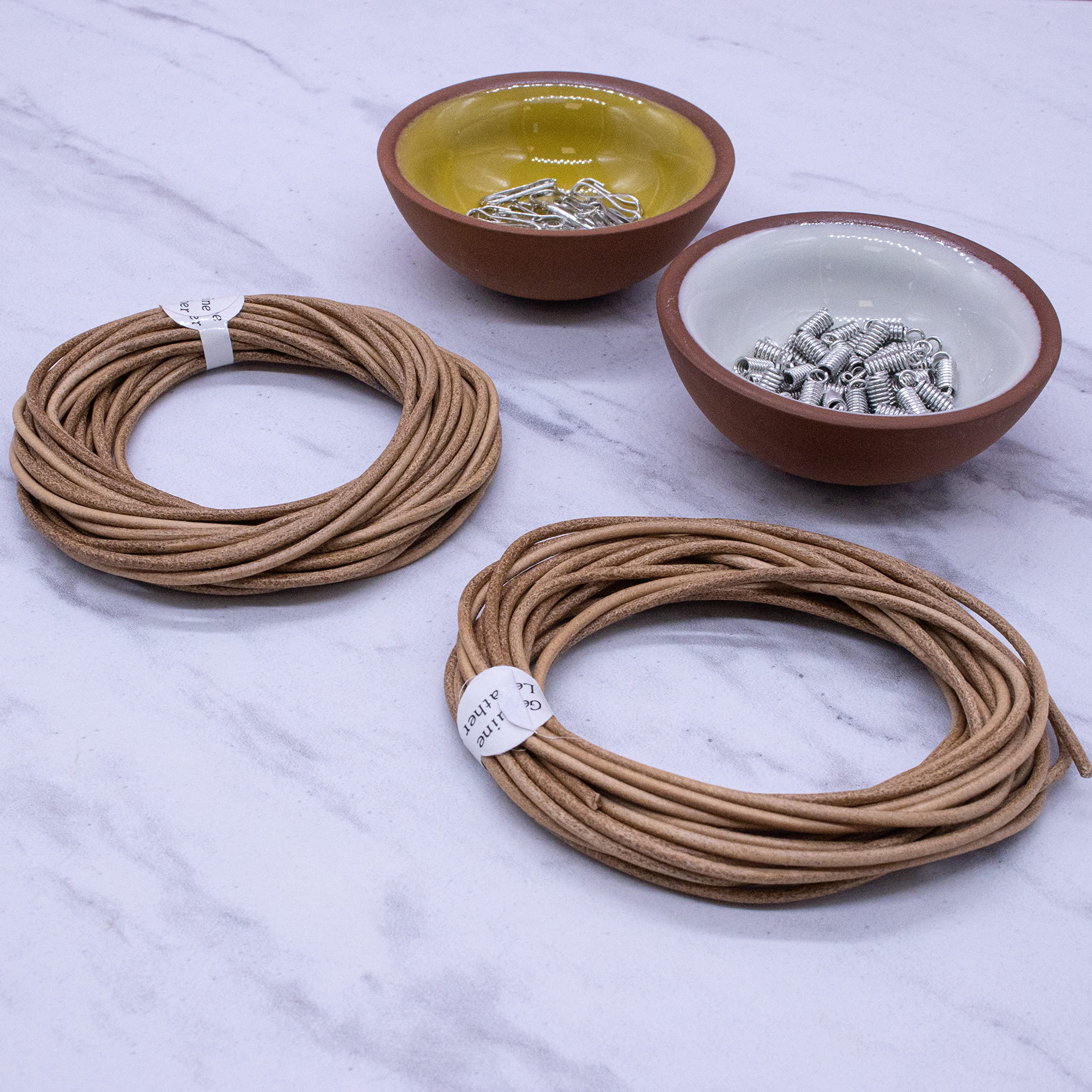 Genuine Leather Cord For Jewelry Making - 2mm Navy Blue 10 Meter Spool