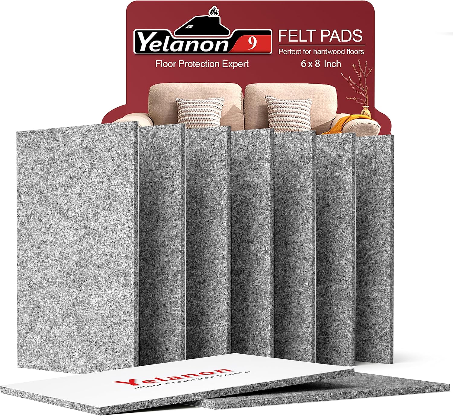 Felt Furniture Pads , Furniture Pads Hardwood Floors 8" x 6" x 1/5