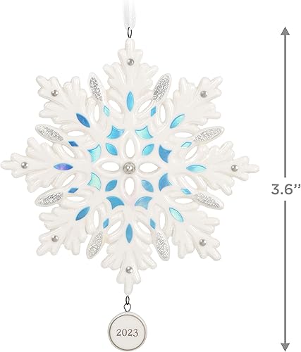 Miniatura 5 de Hallmark Keepsake Christmas Ornament 2023, Snowflake, Porcelain Ornament, Snowflake Gifts