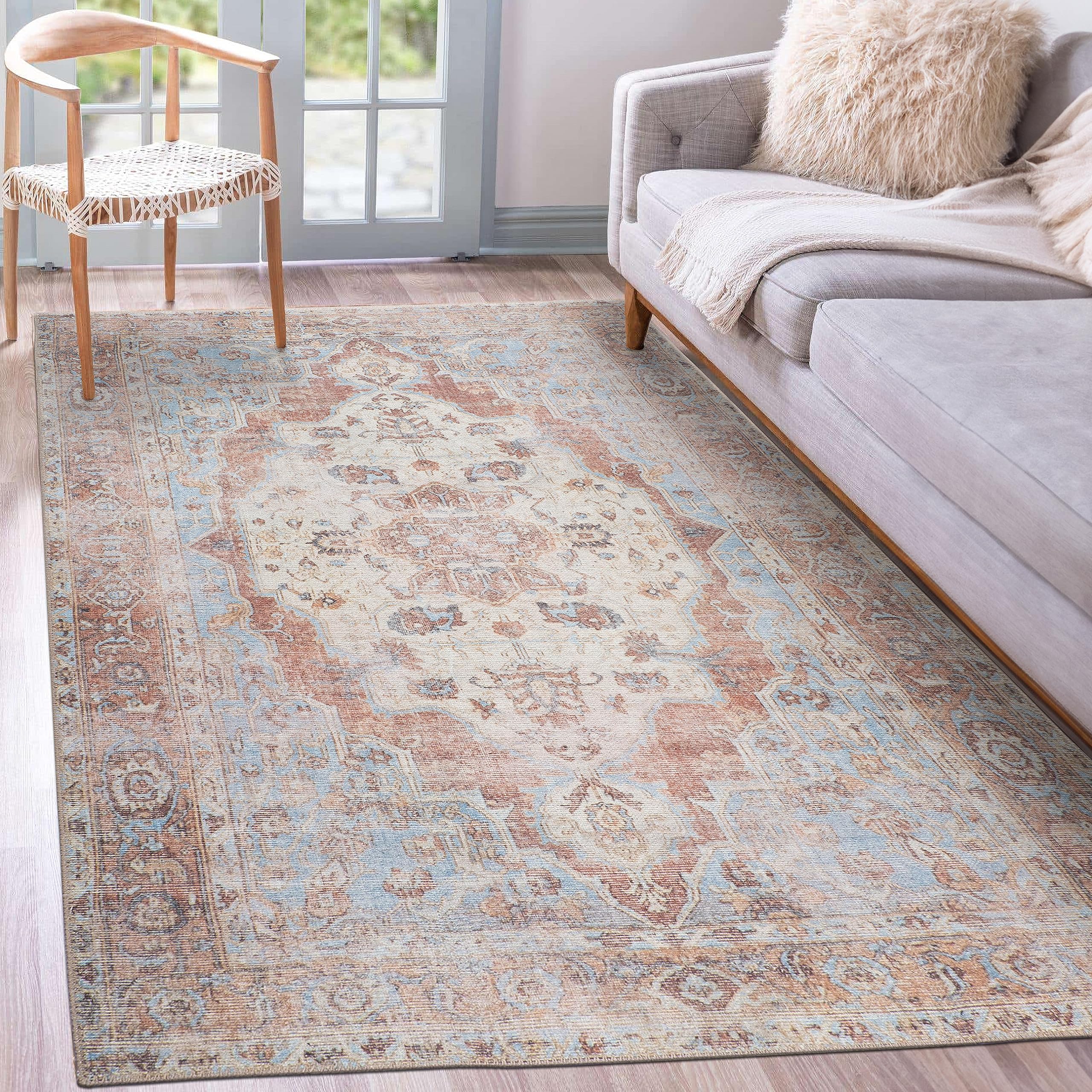 Bellini Rugs Machine Washable Rug with Non Slip Backing, Living Room