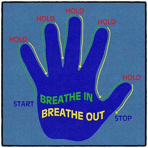 Flagship Carpets Children's Classroom or Playroom Carpet, Kids Room or Home Door Mat, Small Area Rug, 30" x 30", Rectangle, Blue