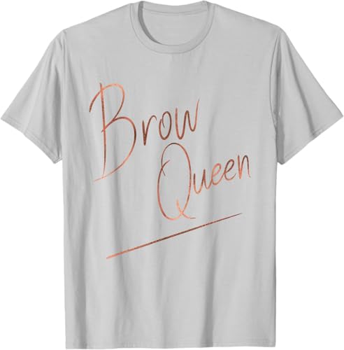 Miniatura 24 de Brow Queen Ombre - Camiseta de escritura a mano, regalo para artista de maquillaje, Negro, S Negro,Azul Marino,Blanco,Plateado,Marrón,Limón,Jaspeado