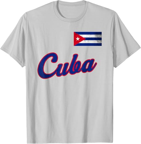 Miniatura 17 de Cuba 2023 Baseball Flag Pride Cubano Beisbol Cuban T-Shirt Black,White,Baby Blue,Silver Grey,Olive Green,Lemon Yellow,Heather Grey,Heather