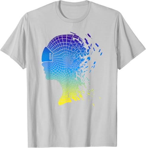 Miniatura 5 de Camiseta con diseño de auriculares de realidad virtual de VR Fans, Negro, S Negro,Azul Marino,Azul Pastel,Plateado,Limón