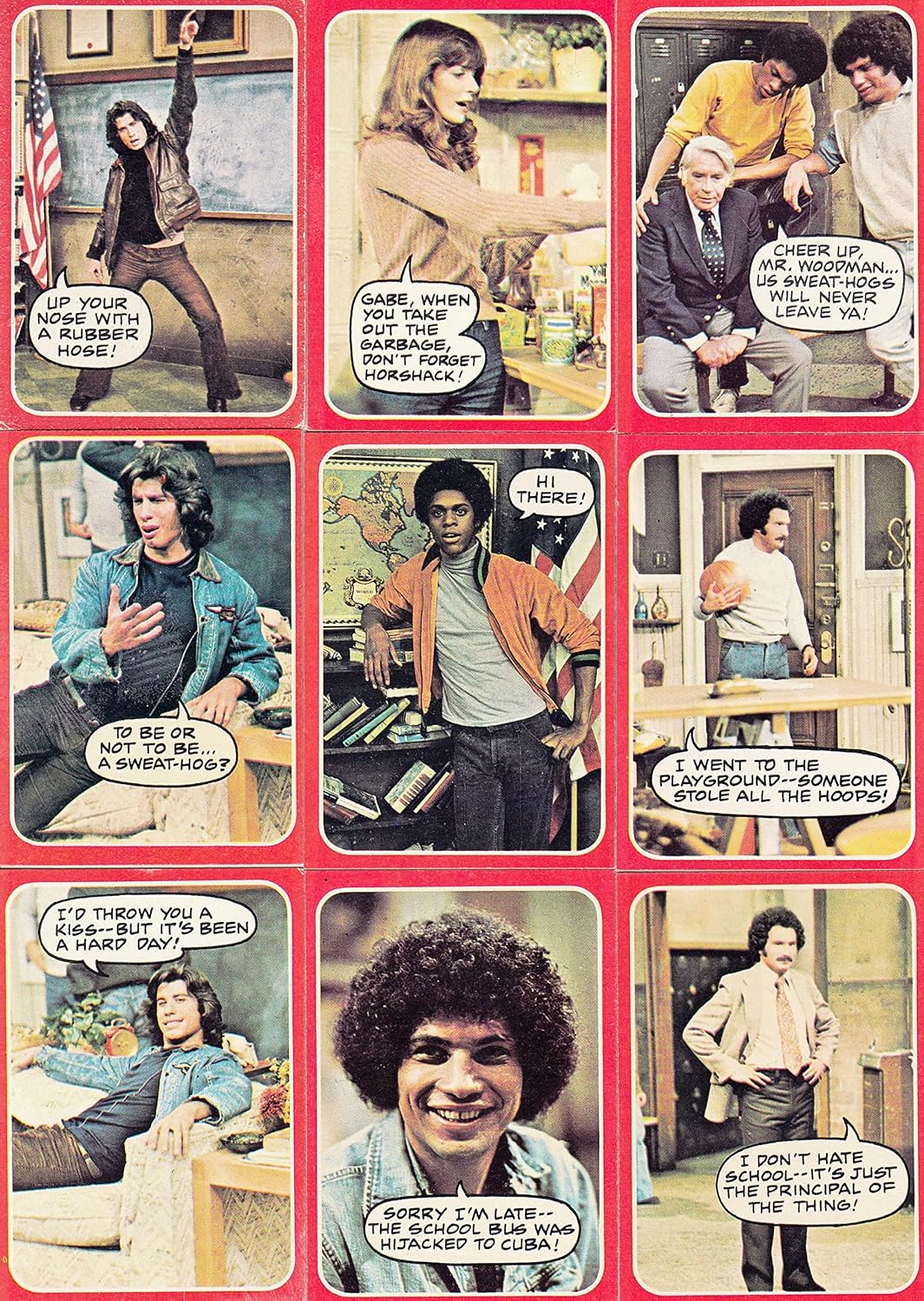 WELCOME BACK KOTTER 1976 TOPPS COMPLETE BASE CARD SET OF 53 TV