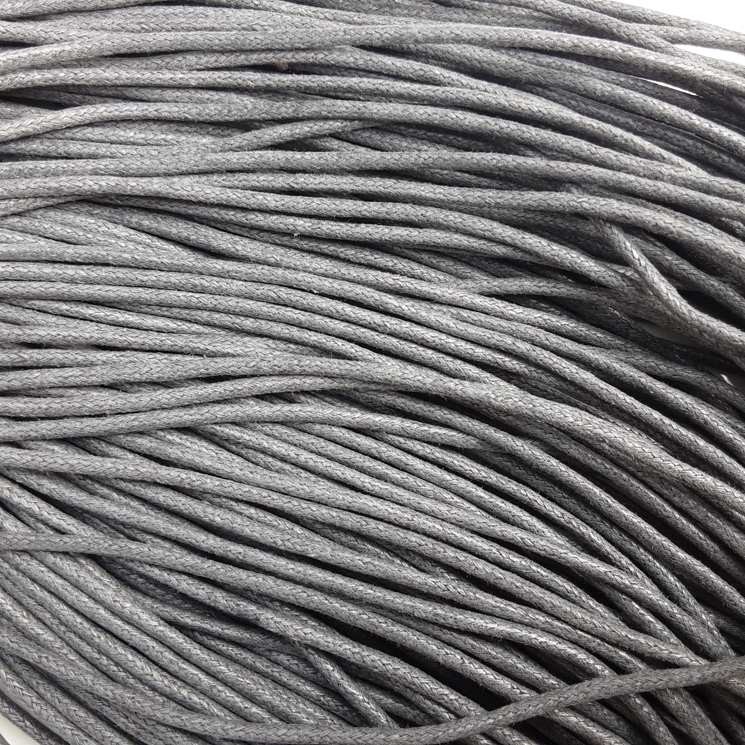 2mm x 18m Waxed Cotton Cord for Jewellery Craft Making Bracelet Necklace String,Seller Uk (Lt.Grey)