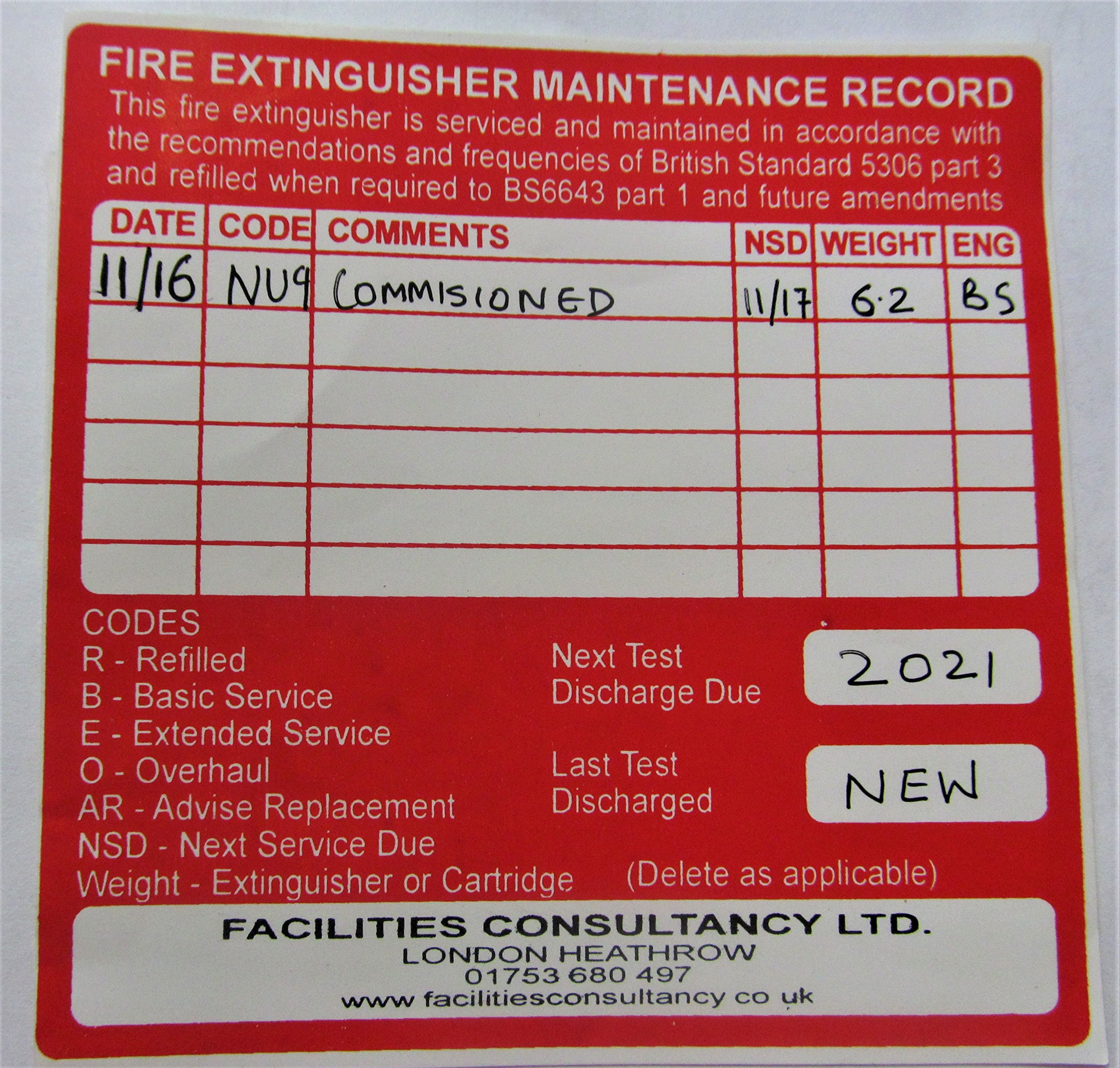 Fss Uk Commissioning And 1St Year Servicing Of Fire Extinguishers
