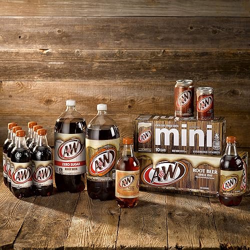 Miniatura 8 de A&W Zero Sugar Root Beer Soda, latas de 12 onzas líquidas, paquete de 12 (paquete de 2)