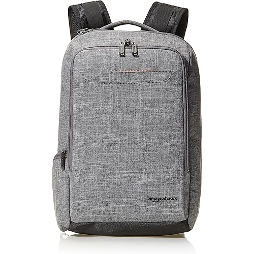 Amazon Basics Slim Carry On Laptop Travel Overnight Backpack - Grey