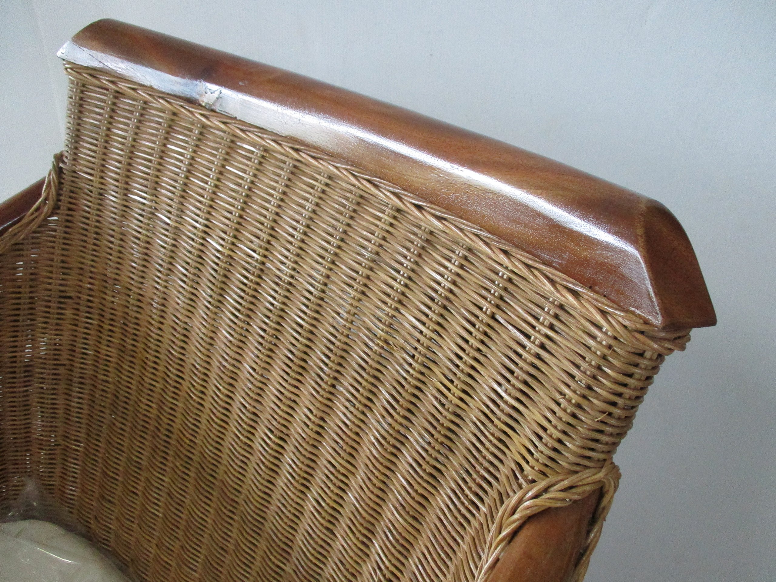 Poltrona Vimini Rattan Midollino Naturale per Esterno 64x70x85H cm | Giardino, Salotto
